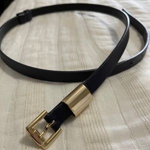 The Limited Faux Leather Navy Belt